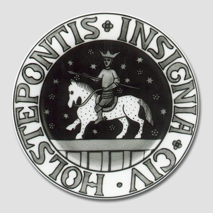 City Arms plate, HOLSTEPONTIS, INSIGNIA CIV , Bing & Grondahl