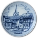 Plate Rudkøbing, drawing in blue, Bing & Grondahl