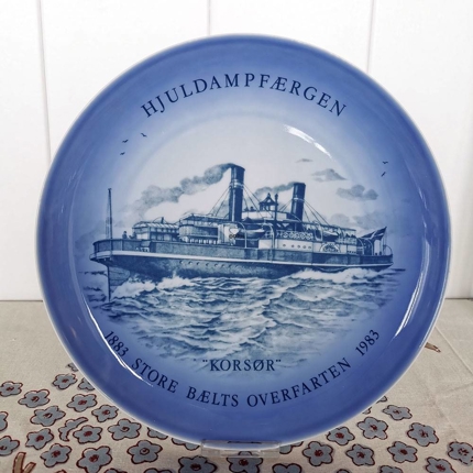 Jubilæumsplatte, Skibsplatte, Hjuldampfærgen Korsør 1883-1983, Bing & Grøndahl