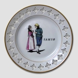 Plate with danish Folk Dancers Samsoe, Bing & Grondahl