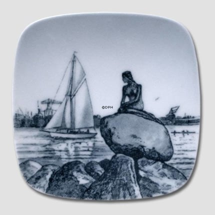 Plate with Langelinie and The Little Mermaid, Bing & Grondahl