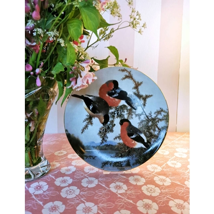 Bradex Teller aus der Serie "Vollwertige Sänger", Dompfaff am Teich