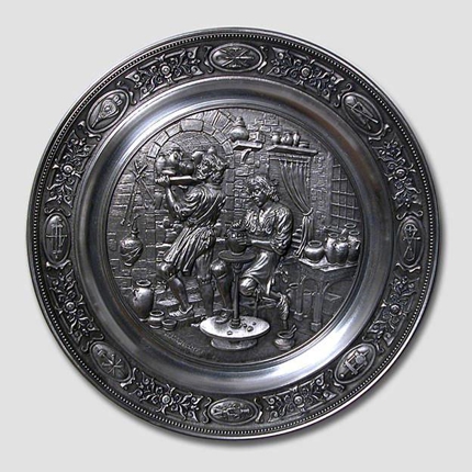 Plate no 4 in the series "Old Crafts", Potter, SKS