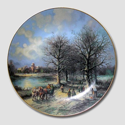 Plate no 1 in the series "Sceneries at Christmas", Tirschenreuth