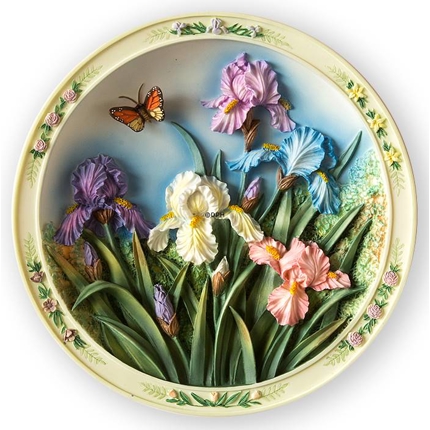 Plate no 1 in the series Lena Liu's Beautiful Gardens, Iris
