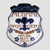 1909 Aluminia, Brewery plate, Albani