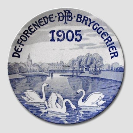 1905 Aluminia, Brewery plate, United Breweries