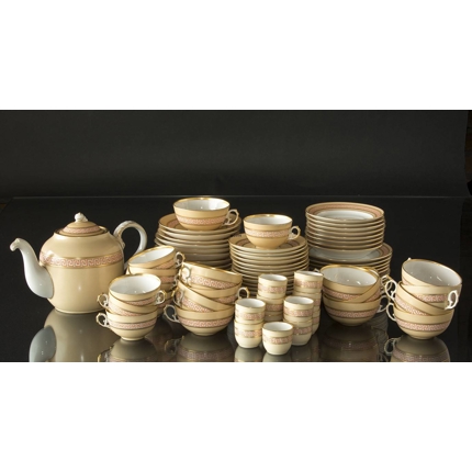 Bing & Gröndahl Tee Geschirr mit griechischer Mäander Muster