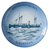 Ship plate, The Paddle Steamer Riberhuus 1982, Bing & Grondahl