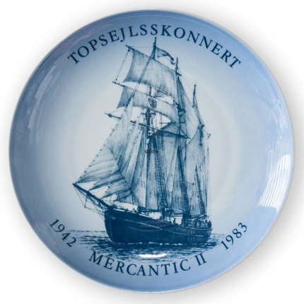 Skibsplatte, Topsejlsskonnert Mercantic II 1983, Bing & Grøndahl