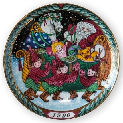 1990 Santa Claus plate, Bing & Grondahl