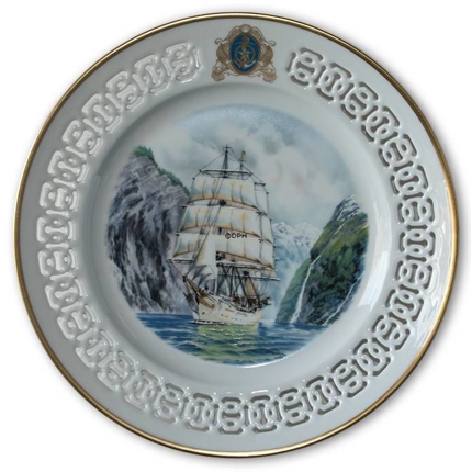 Norwegian training Ship Windjammer plate no. 6 , Bing & Grondahl