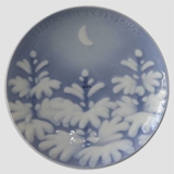 New Moon over the Snow Covered trees 1896, Bing & Grondahl Christmas plate