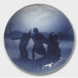 Bing & Grondahl Christmas plate 1911, First it was sung by the Angels to the 
Shepherds in the Field