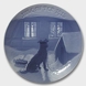 The Chained Dog getting a double Meal on Christmas Eve 1915, Bing & Grondahl Christmas plate