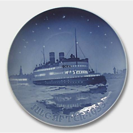 The Korsor - Nyborg Ferry 1933, Bing & Grondahl Christmas plate