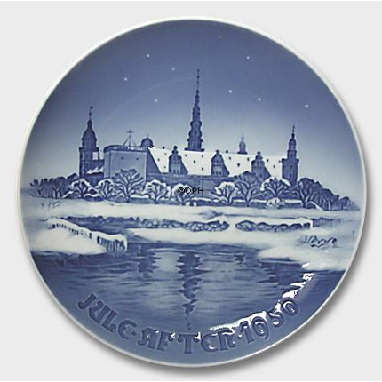 Kronborg Castle at Helsingor 1950, Bing & Grondahl Christmas plate