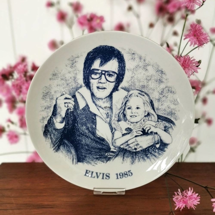 1985 Elvis platte, Corell Porcelæn Denmark