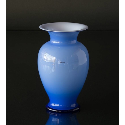 Holmegaard Amfora vase, blå opal, mellem