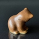 Bjørn, Keramik figur af Knud Basse 9 cm