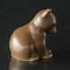 Bjørn, Keramik figur af Knud Basse 14 cm