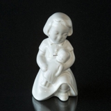 Søholm hvid figur Pige med dukke