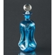 Holmegaard Blaue Glug-Flasche mit Pfropfen, Glas