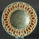 Large Dish in Green and Orange with Full Lace No. 5040