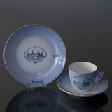 Castle Dinner set Cup and plate with Kronborg, Bing & Grondahl