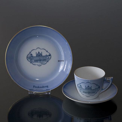 Castle Dinner set Cup and plate with Fredensborg, Bing & Grondahl