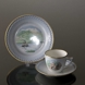 Denmark Dinner set Cup (The old gateway in Faaborg ) and Plate (Himmelbjerget), Bing & Grondahl