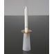 Asmussen Safir candlestick frosted white and gold, small