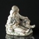 Lladro figurine, Boy and Girl Sitting with Dog
