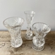 Krystal glas vase med slibninger til enkelt blomst