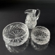 Crystal glass jug with engravings