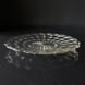 Crystal glass dish with engravings