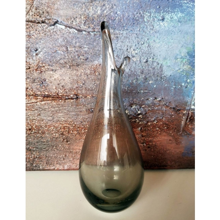 Holmegaard Akva Duckling Schnabelvase, Grau 20 cm