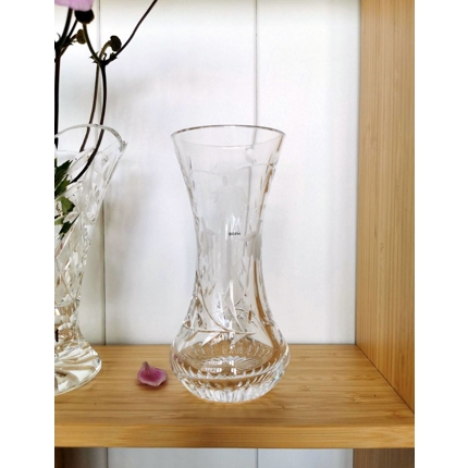Kristallglass Vase mit Gravuren