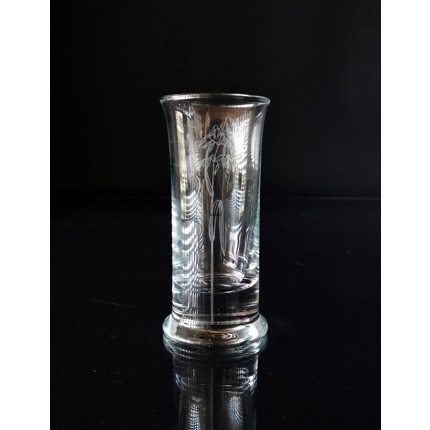 Glass Vase oder Bier Glass mit motiv von Blumen