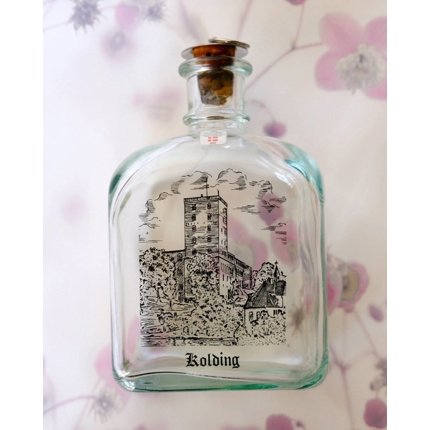 Holmegaard Turistflaske med motiv fra Kolding