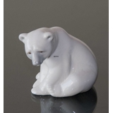 Lladro siddende isbjørn 8 cm