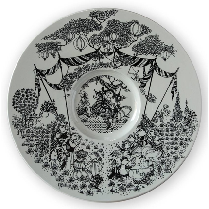 Bjorn Wiinblad plate black/white decoration Nymoelle