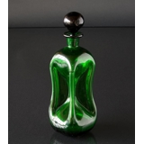Holmegaard Green Glug-bottle with Lid, glass