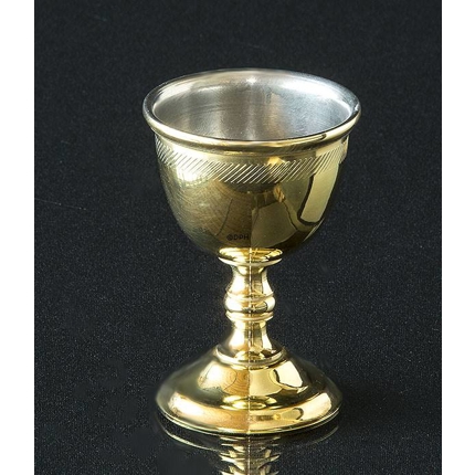 Retro / Vintage Brass Egg Cup with Pattern around the Top, Tonkin AB