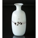 Melody vase with decoration, Holmegaard, glass