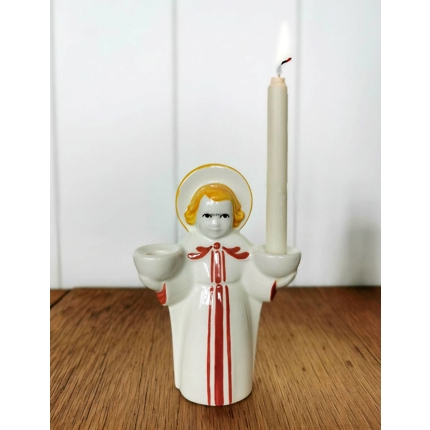 Weihnachtsengel Royal Copenhagen Kerzenhalter (Original Aluminia) Nr. 2/2283