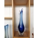 Vase, Holmegaard, Glas Blau mit Blasen