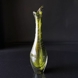 Vase, Holmegaard, Glas Grün mit Blasen