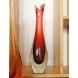 Vase, Holmegaard, Glas Rot mit Blasen