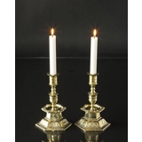 Kerzenhalter aus Messing, Set, 21 cm hoch, Antik